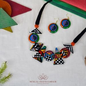 Jahnavi - Modern Terracotta Necklace