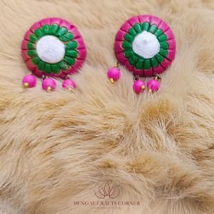Multi Colour - Terracotta Earring