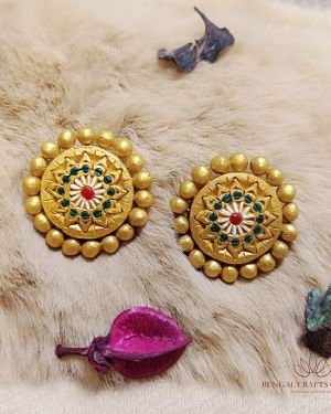 Golden  – Terracotta Jhumkas