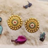 Golden - Terracotta Jhumkas