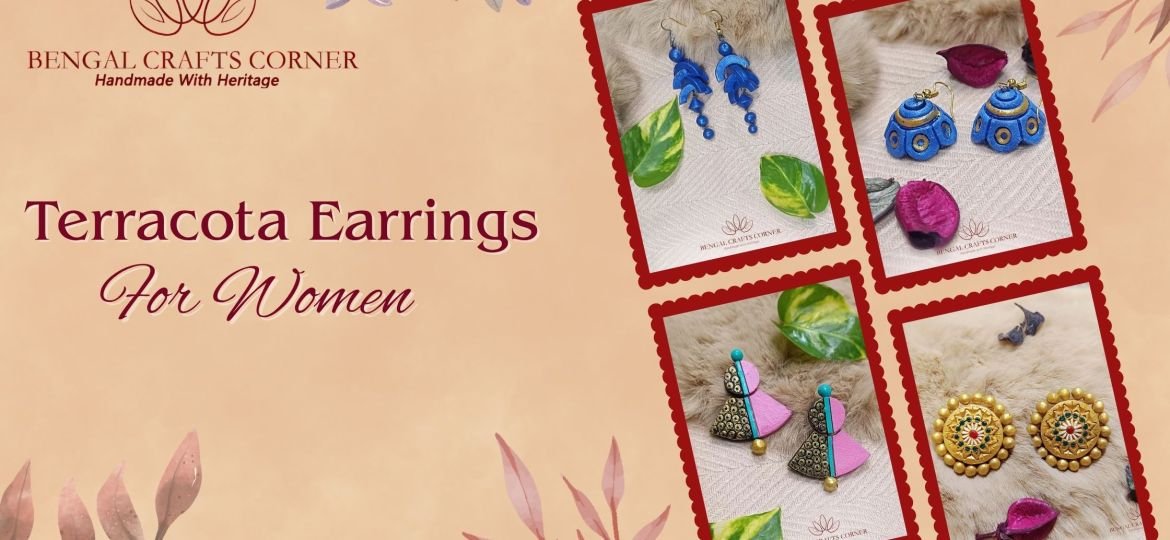 terracotta earrings for women