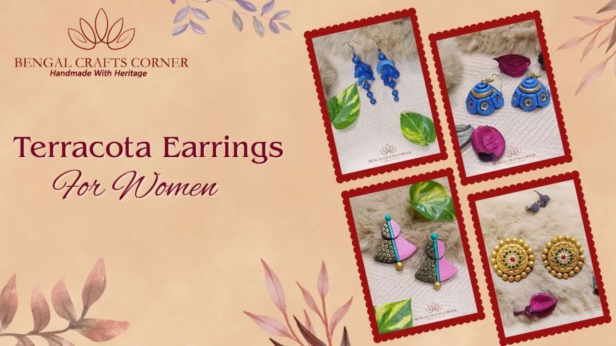 terracotta earrings for women