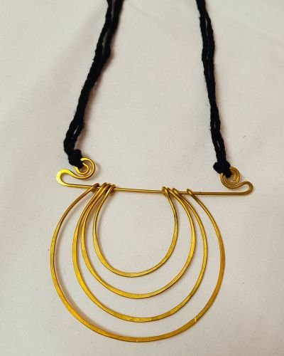 Chandra Mala Dokra Pendant
